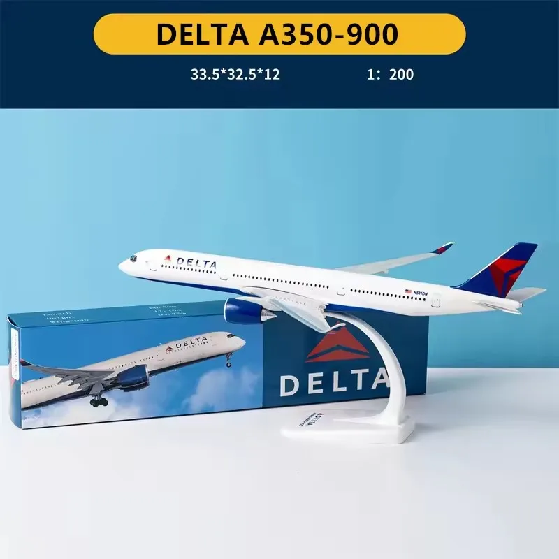 

Масштаб 1:200, литой под давлением A350-900, Delta Airline Air с пластиковым основанием, модель самолета, коллекция игрушек, дисплей, подарки для фанатов