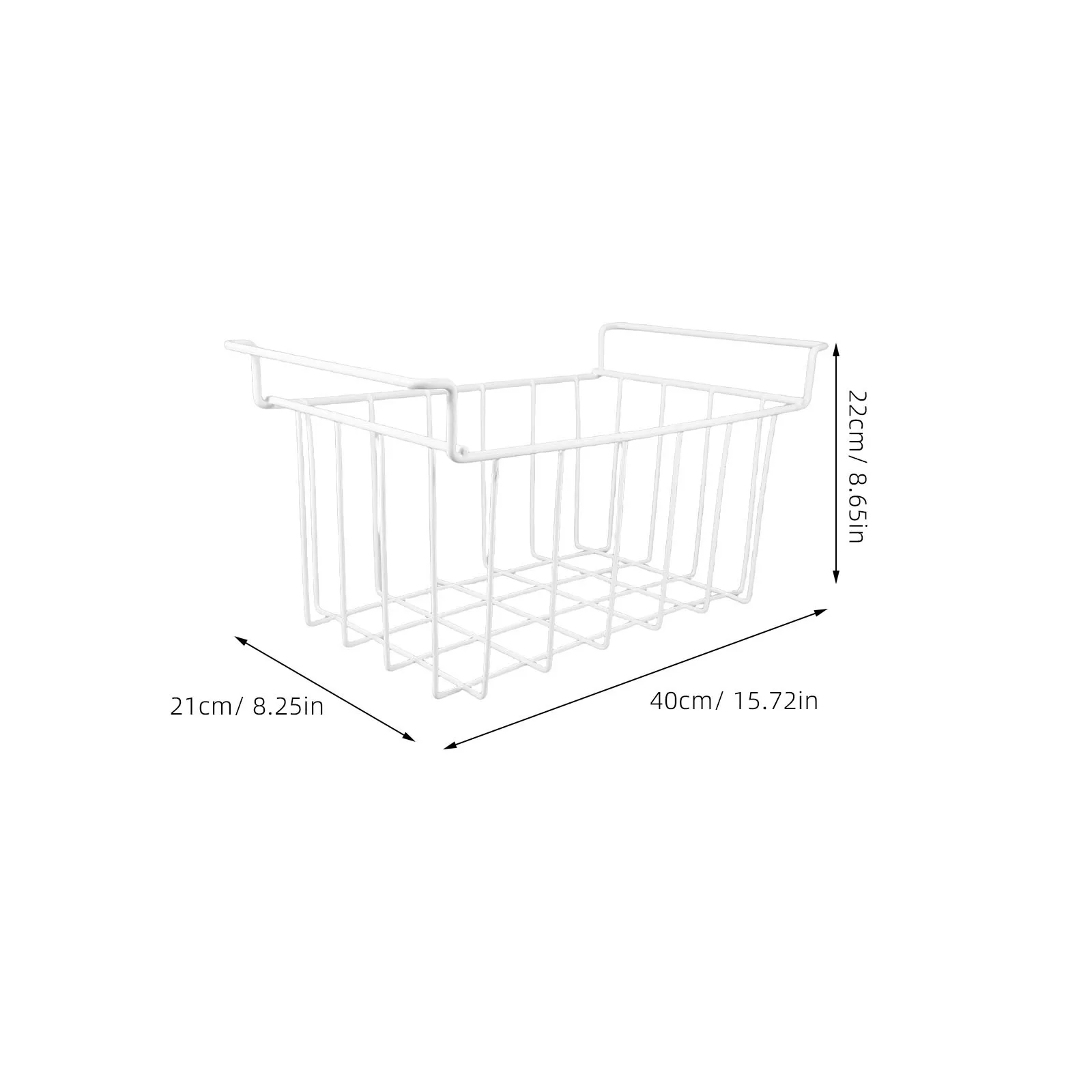 Chest Freezer Basket Wire Rack Organizer with Drainage Holes Space Saving Freezer Container for Kitchen Refrigerator Storage