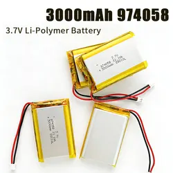 3.7V 3000mAh Lipo Battery PH2P Connector for Massage Gun GPS Navigator Aeromodelling 974058 Lithium Polymer Rechargeable Cell