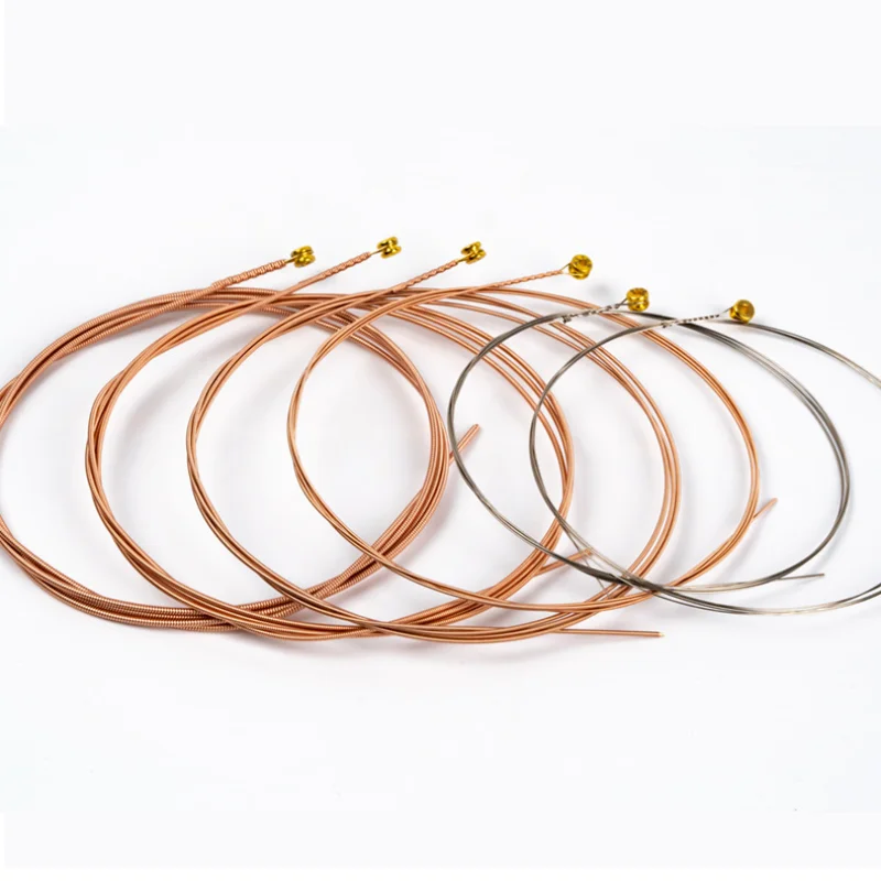 

A206 6Pcs Acoustic Guitar Strings Set – Phosphor Bronze Coated, Stainless Steel Core Copper Strings for Acoustic Guitars