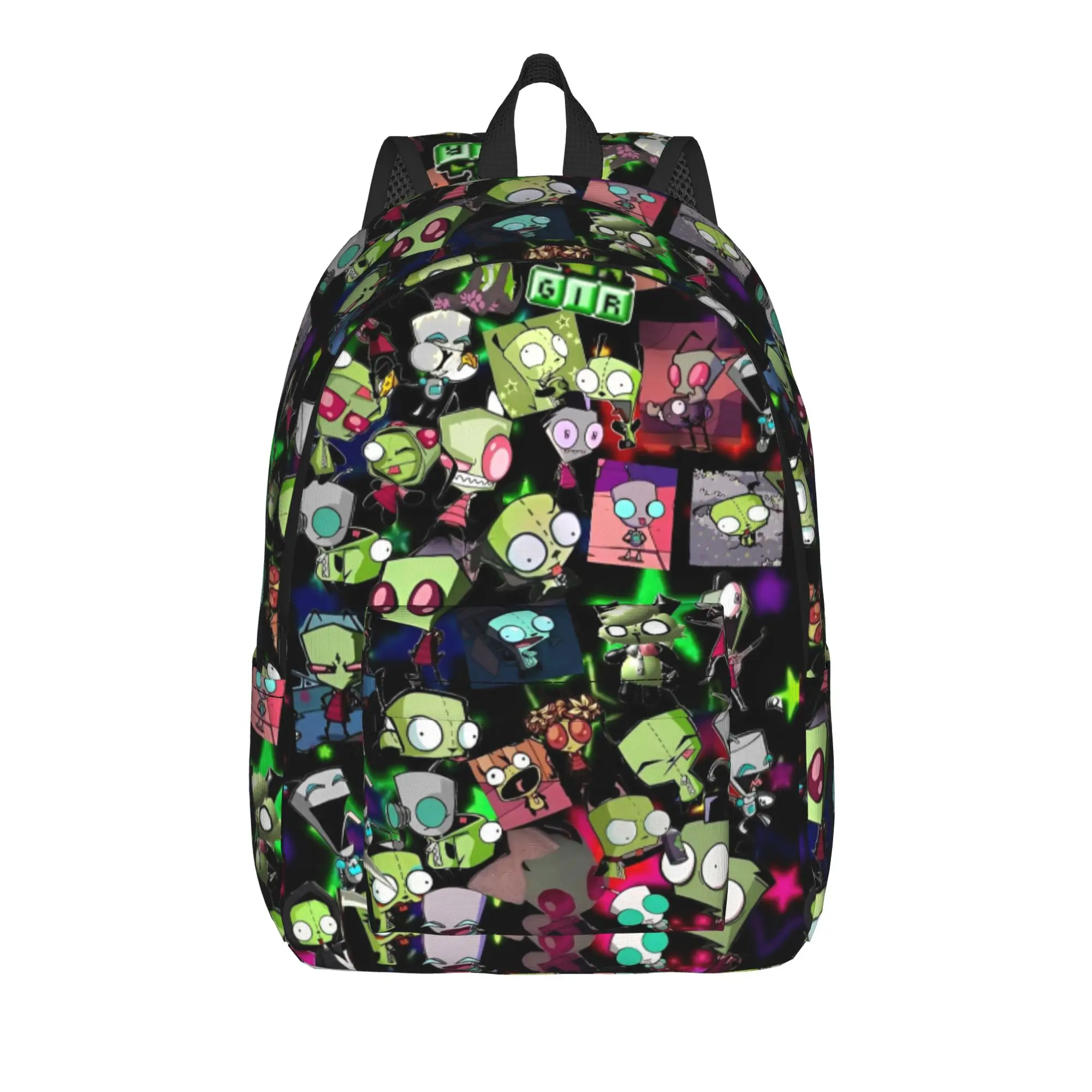 Invaders Zims Gir Cartoon Backpack for Men Women Cool High School Business Daypack Laptop Shoulder Bag Durable