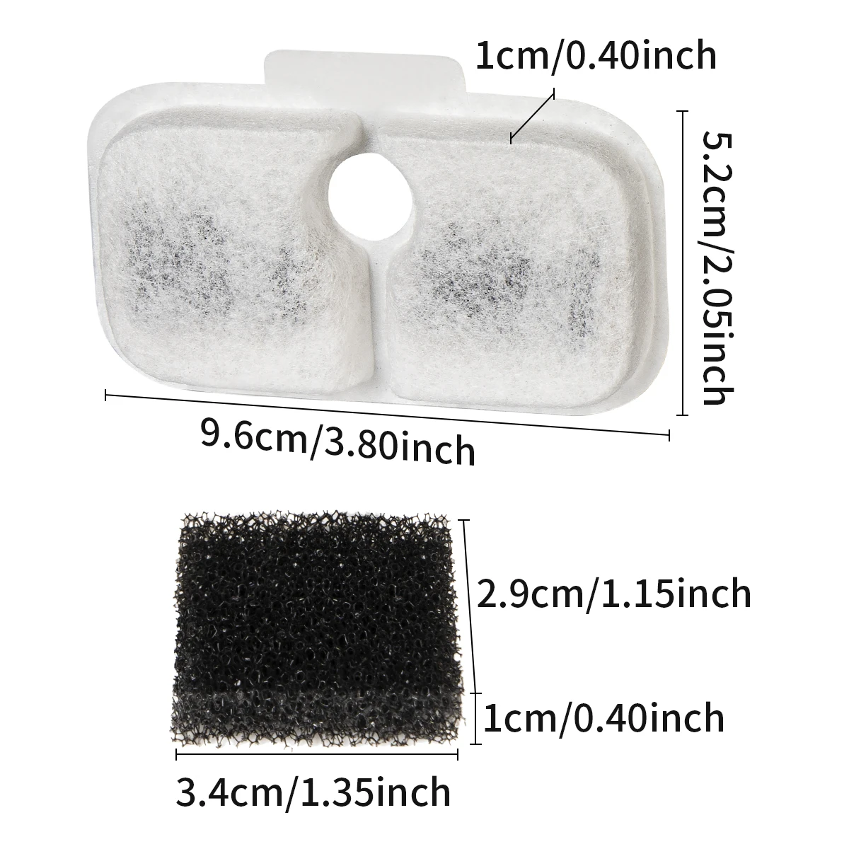 مرشحات نافورة الماء للقطط PLWF005 لـ PETLIBRO Dockstream PLWF115 PLWF105، 12 مرشحًا 12 إسفنجة، ترشيح نافورة الماء للحيوانات الأليفة