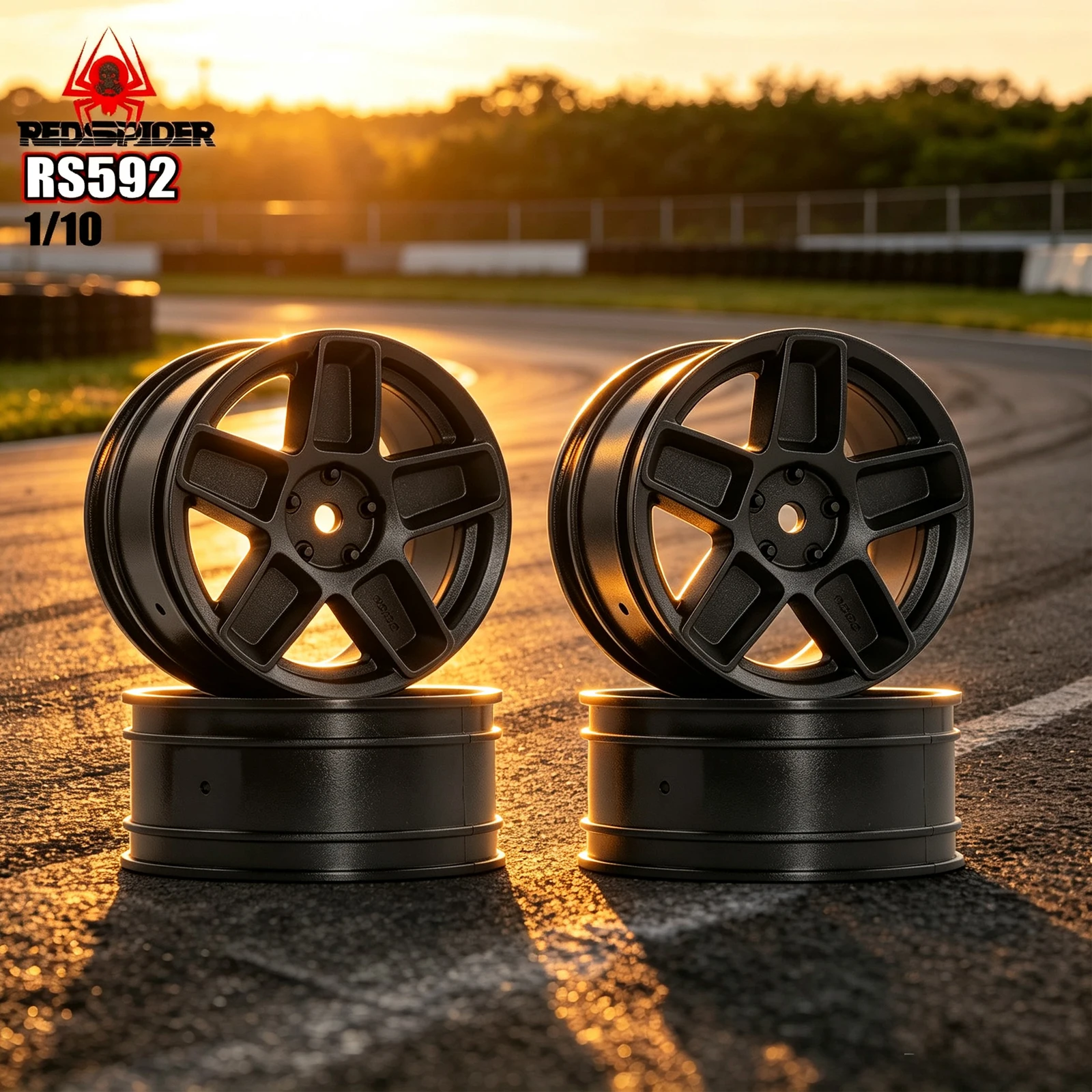 4pcs 54.1mm 1/10 RC On-Road Drift Racing Car Plastic Wheel Rim Wheel Hubs For 1/10 On Road Drift RC Car TT02 TT01