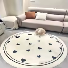 Round Fluffy Bedside Mat