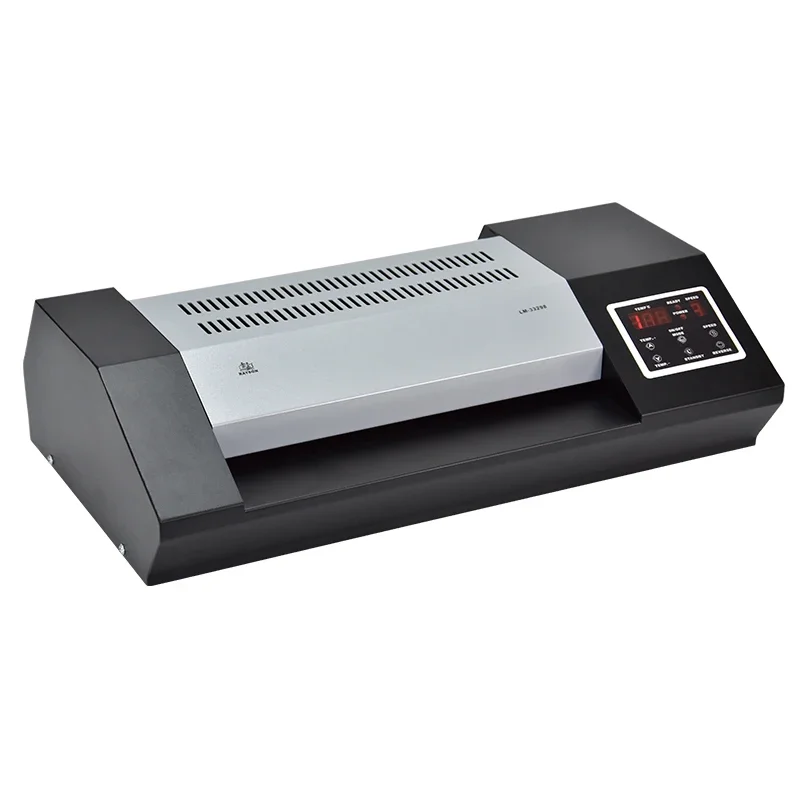 Factory Photo Lamination Machine LM-33298  8 Rolls Can Adjust Speed Hot Cold Pouch Film A3 A4 Photo Laminating Machine