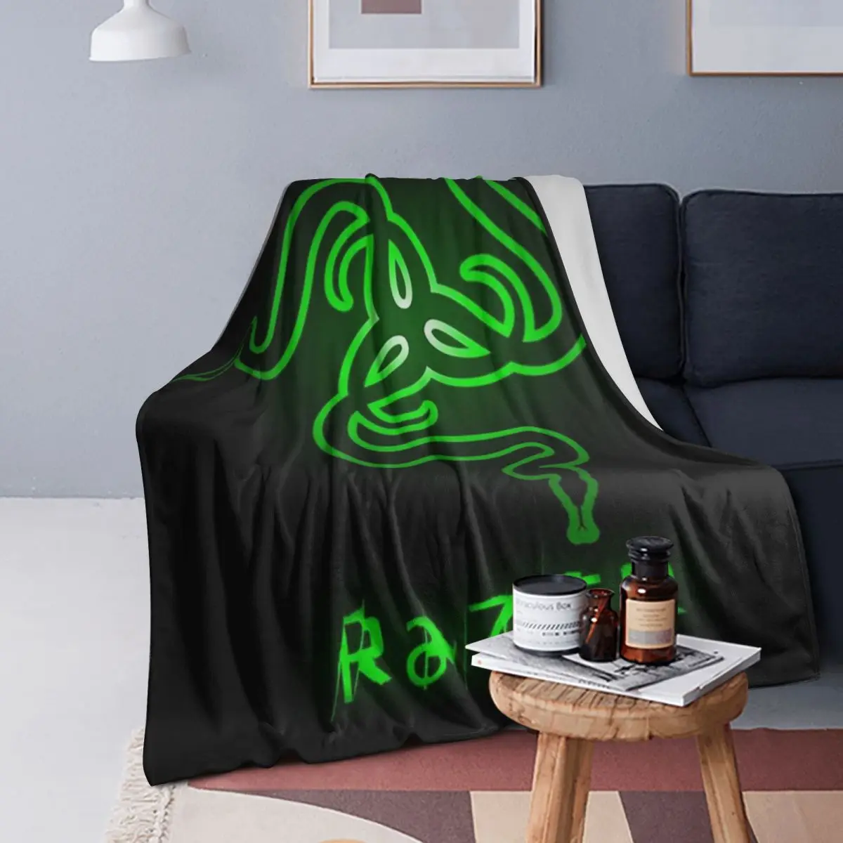 

Razer Game Blanket Soft Warm Flannel Throw Blanket Cover for Bed Living room Picnic Travel Home Sofa
