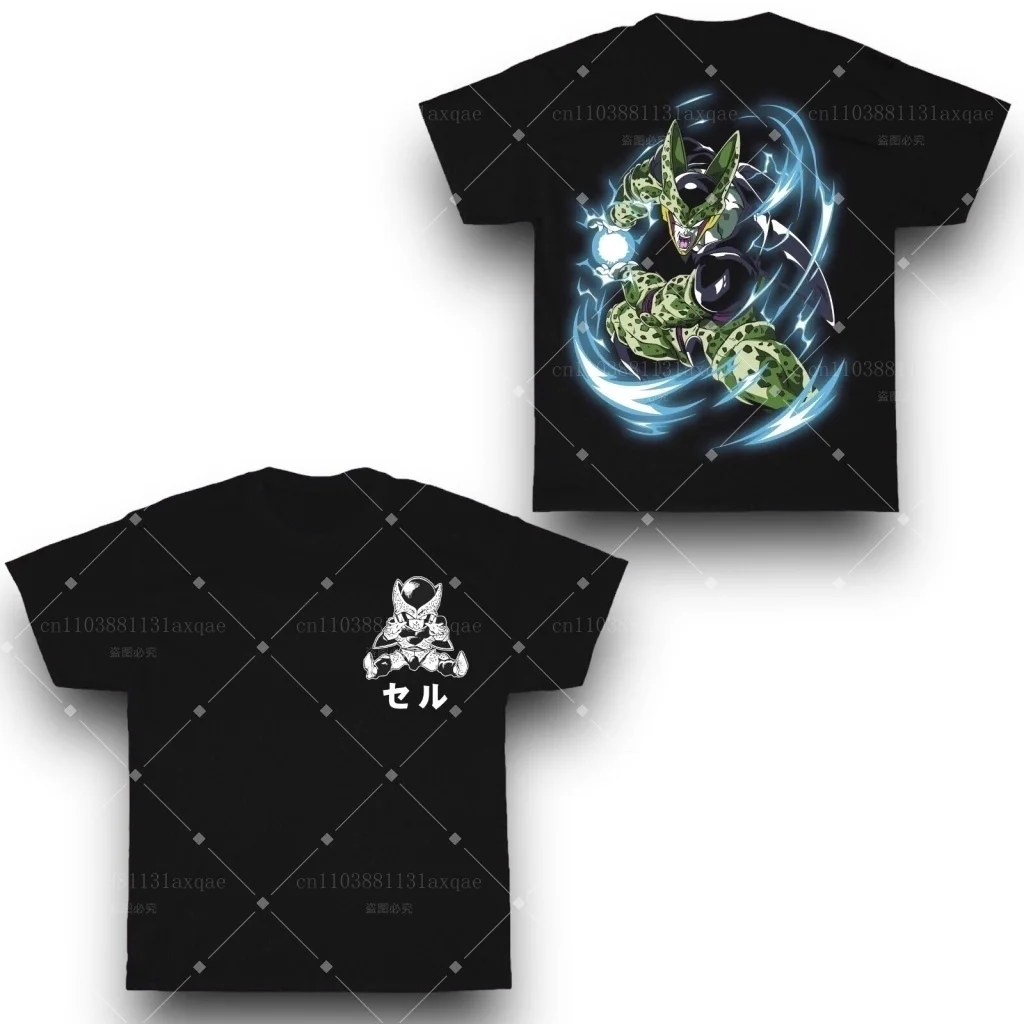 

Новинка 2025, футболка из чистого хлопка Dragon Ball Wukong, одежда для взрослых и детей, удобная повседневная уличная футболка с короткими рукавами Y2K