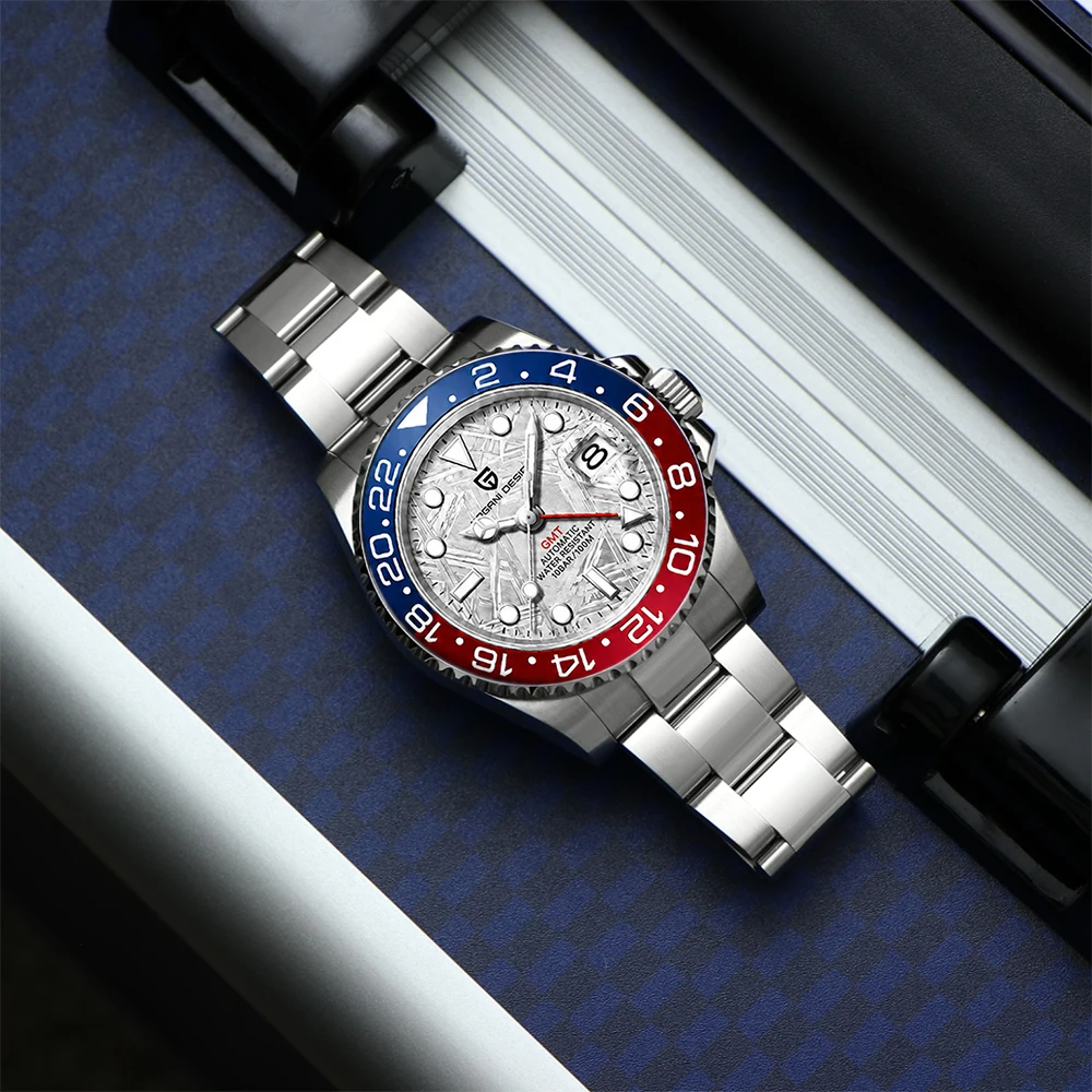 PAGANI DESIGN New PD-1662 Men Watch GMT Mechanical Wristwatch 40mm Automatic Watch for Men Stainless Steel Waterproof Watch Men