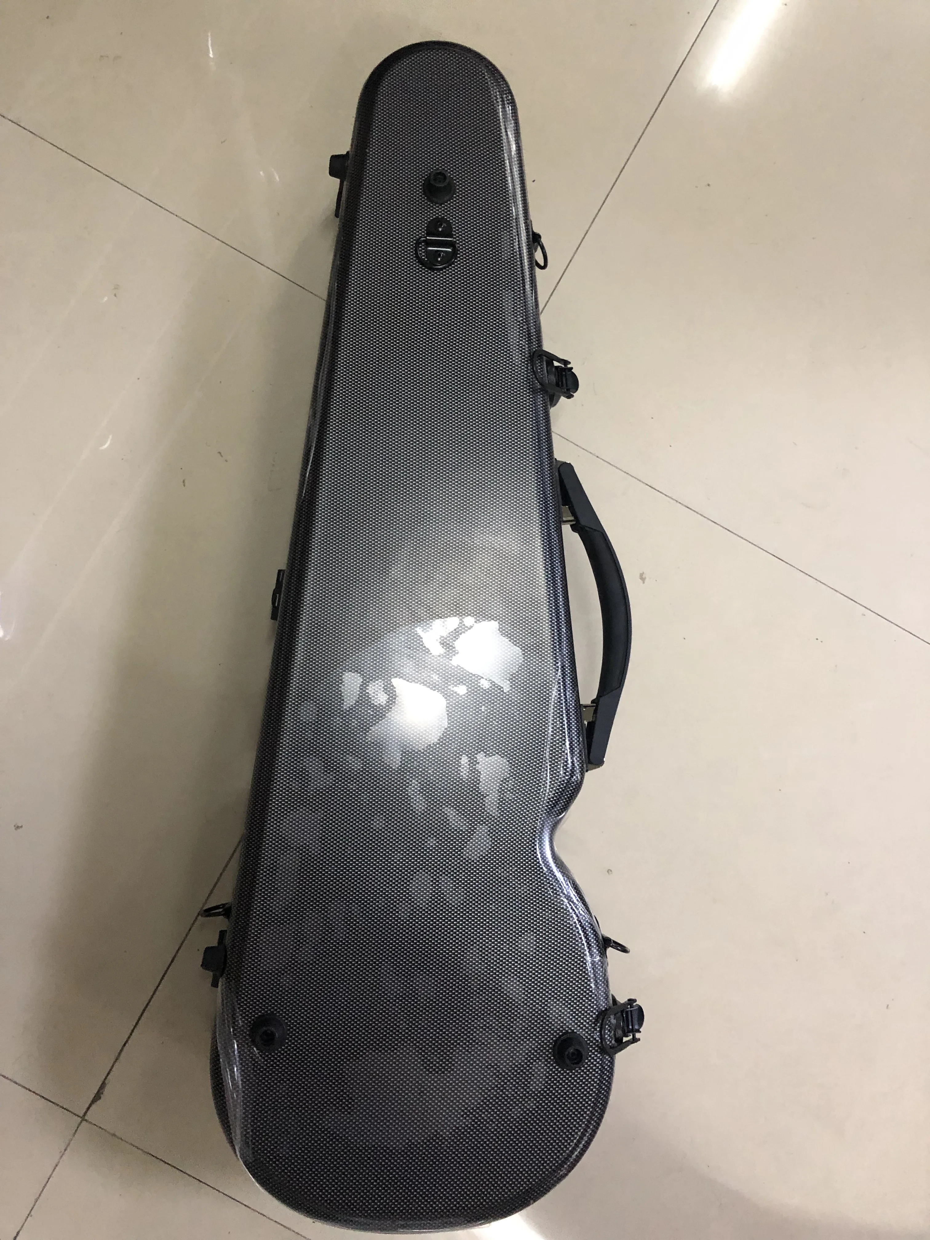 Colorful Triangle Affordable Fiberglass Violin Case 4/4 for Violin Lovers Storage Transport