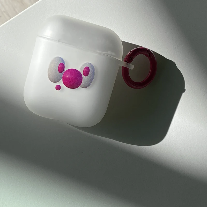 Cartoon Flower Cute Cartoon Frosted TPU Headset Box For Apple airpods 1 2 Pro 3 Case Bluetooth Earphone Case Cover Key Ring