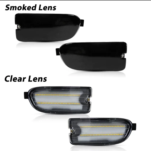 Imagen 2 del producto Conjunto de luces intermitentes ámbar secuencial para parachoques delantero de coche, 2 uds., para Subaru Impreza RS Coupe, LED blanco para estacionamiento/DRL 1999-2001