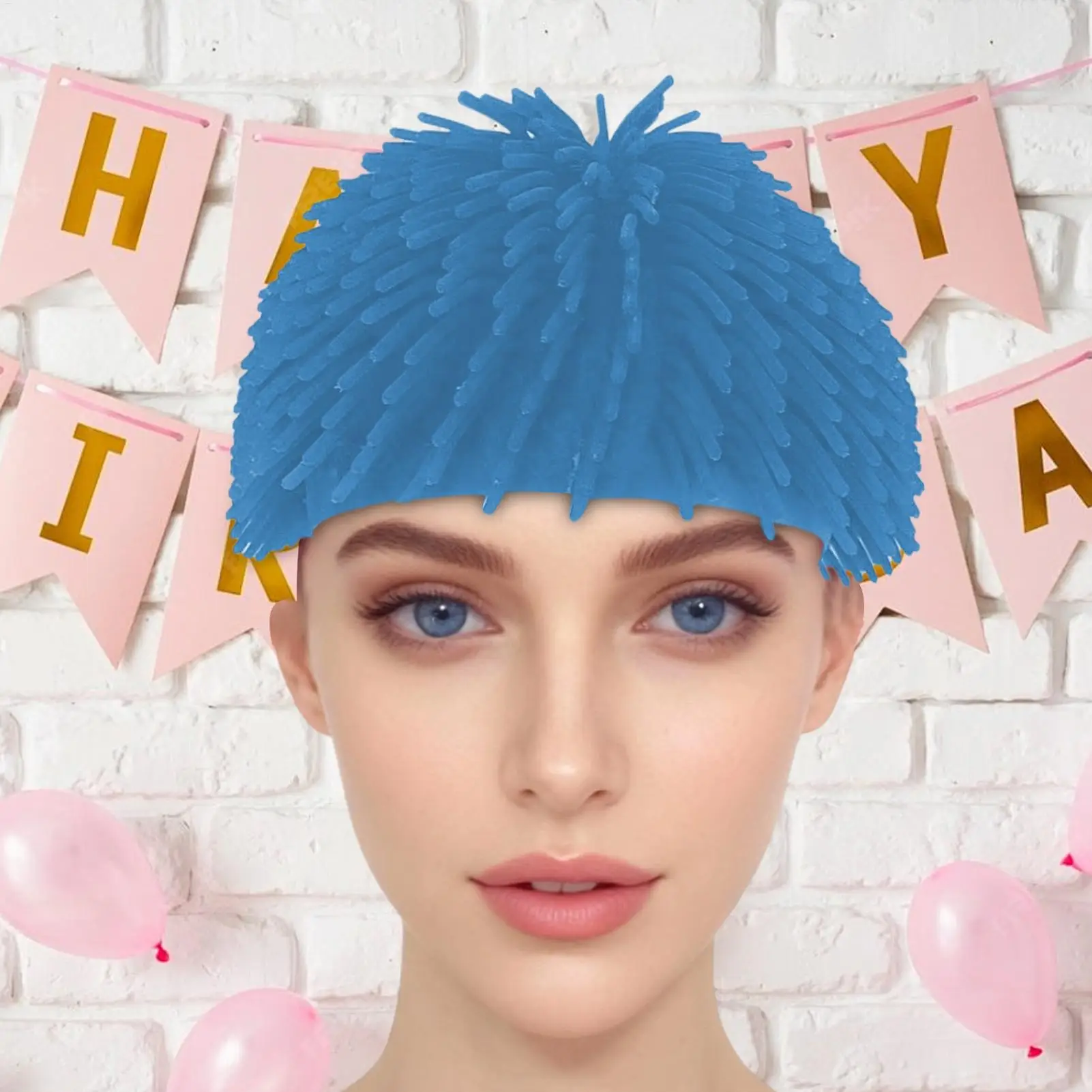 2025 nuovo Carino Simulazione Creativa Palla Spiky Accessori Per Capelli Costume Cosplay Ingannevole testa-shaking divertente parrucca cappello scherzo oggetti di scena