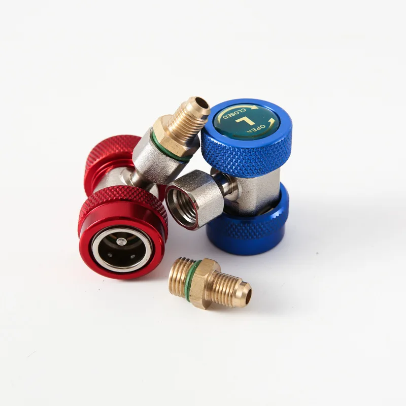 R134a Quick Coupler Adapter R134a Adapter Fittings HP and LP Connectors for R134a Car AC System Evacuation Recharging and More