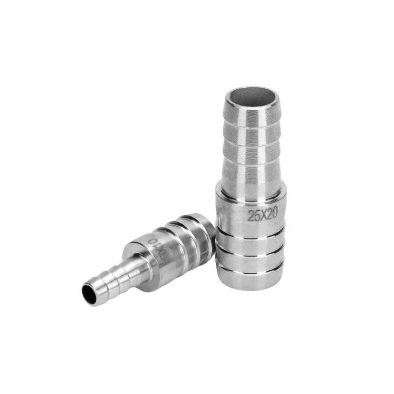3 4 6 8 10 12 13 14 16 19 20 25 32mm Hose Barb Equal Reducing 304 Stainless Steel Pipe Fitting Pagoda Tail Barb Connector Panel