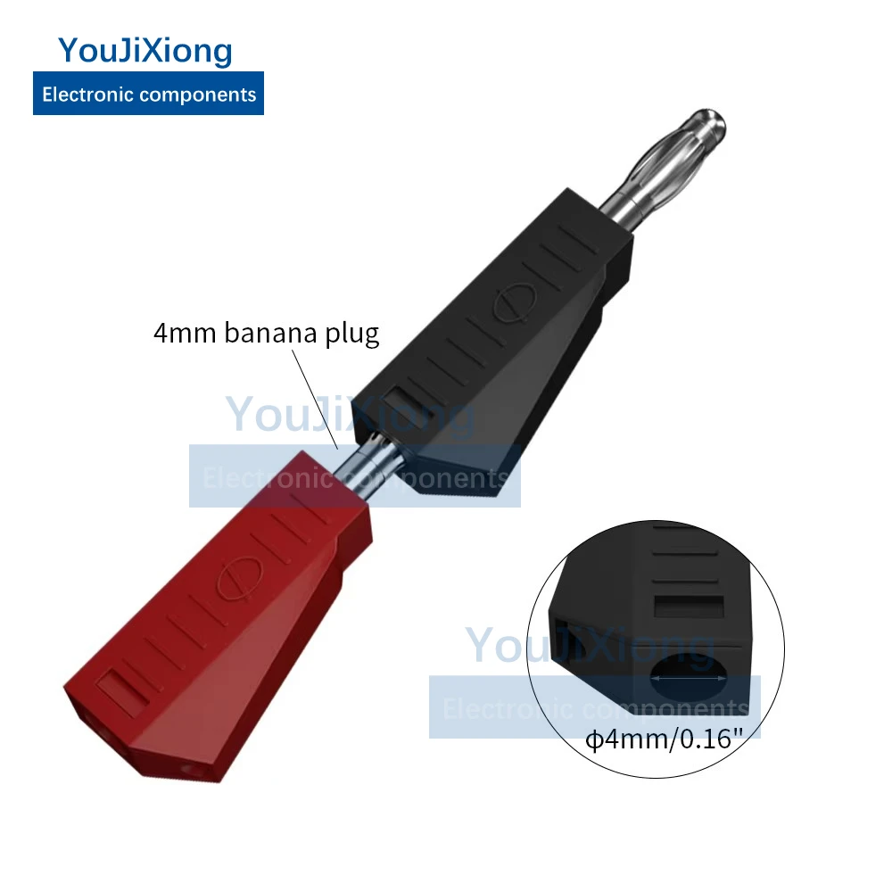 100CM BNC Male Plug To Stackable 4MM Banana Plug Low Loss Coaxial Cable Test Lead Connector for Oscilloscopes