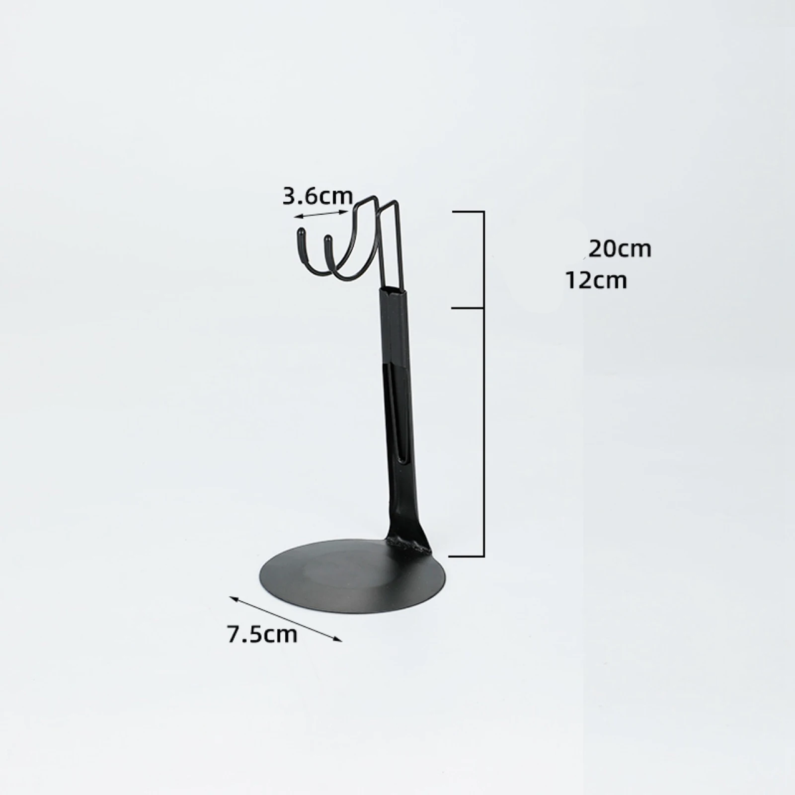 1/6 Scale Action Figure Stand U-Type+Ring-Type Black Color Metal Made Alloy Doll Display Holder Assembly Action Figure Display