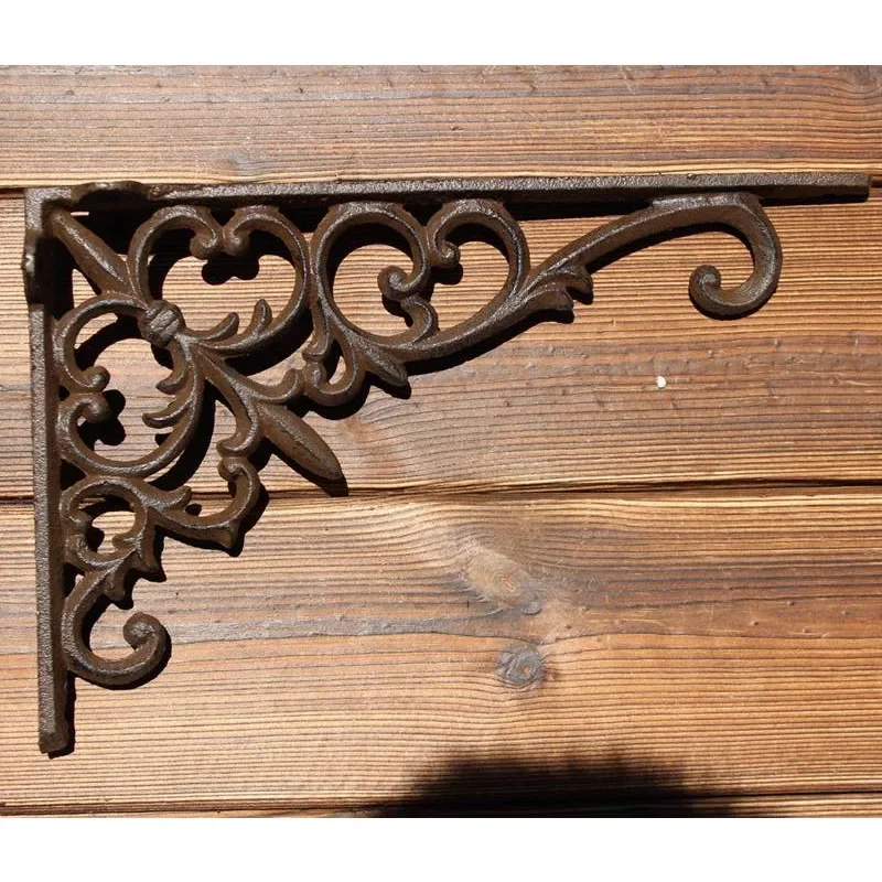 Retro Fretwork Iron Wall Panels Right Angle Support Bracket Kitchen Cast Iron Shelf Bracket