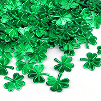15g/30g St Patricks Day Table Decoration Sequins PVC Green Shamrock Confetti for Irish Festival Holiday Party Home Decoration