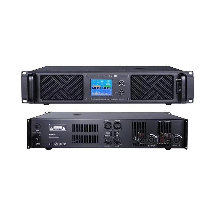 High Quality Professional Audio Amplifier Digital Class D 2 Channel with Display