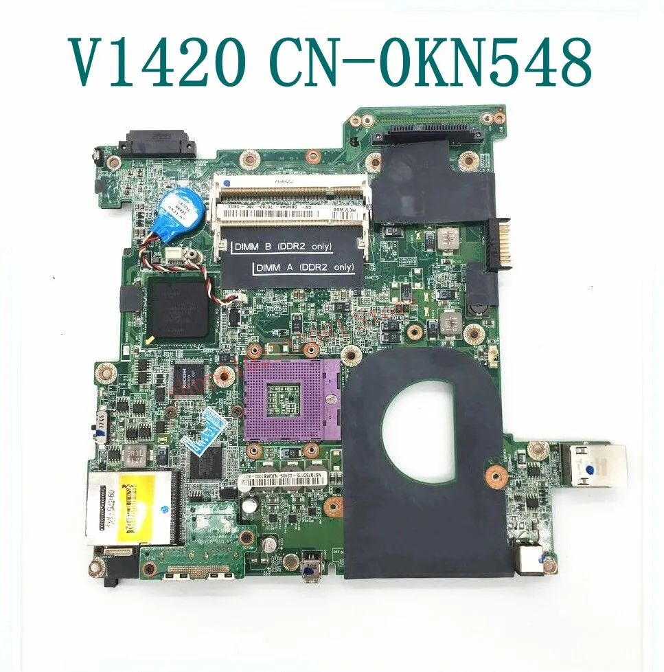 คุณภาพสูงMainboard CN-0KN548 0KN548 KN548 สําหรับDELL Vostro 1400 1420 V1400 V1420 GM965 แล็ปท็อป 100% เต็มทดสอบOK