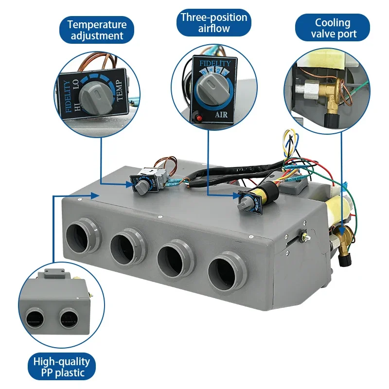 406-4 otwory chłodzące Uniwersalna elektryczna sprężarka powietrza do samochodu z systemem klimatyzacji 12 V/24 V - idealna kontrola klimatu w klimatyzacji