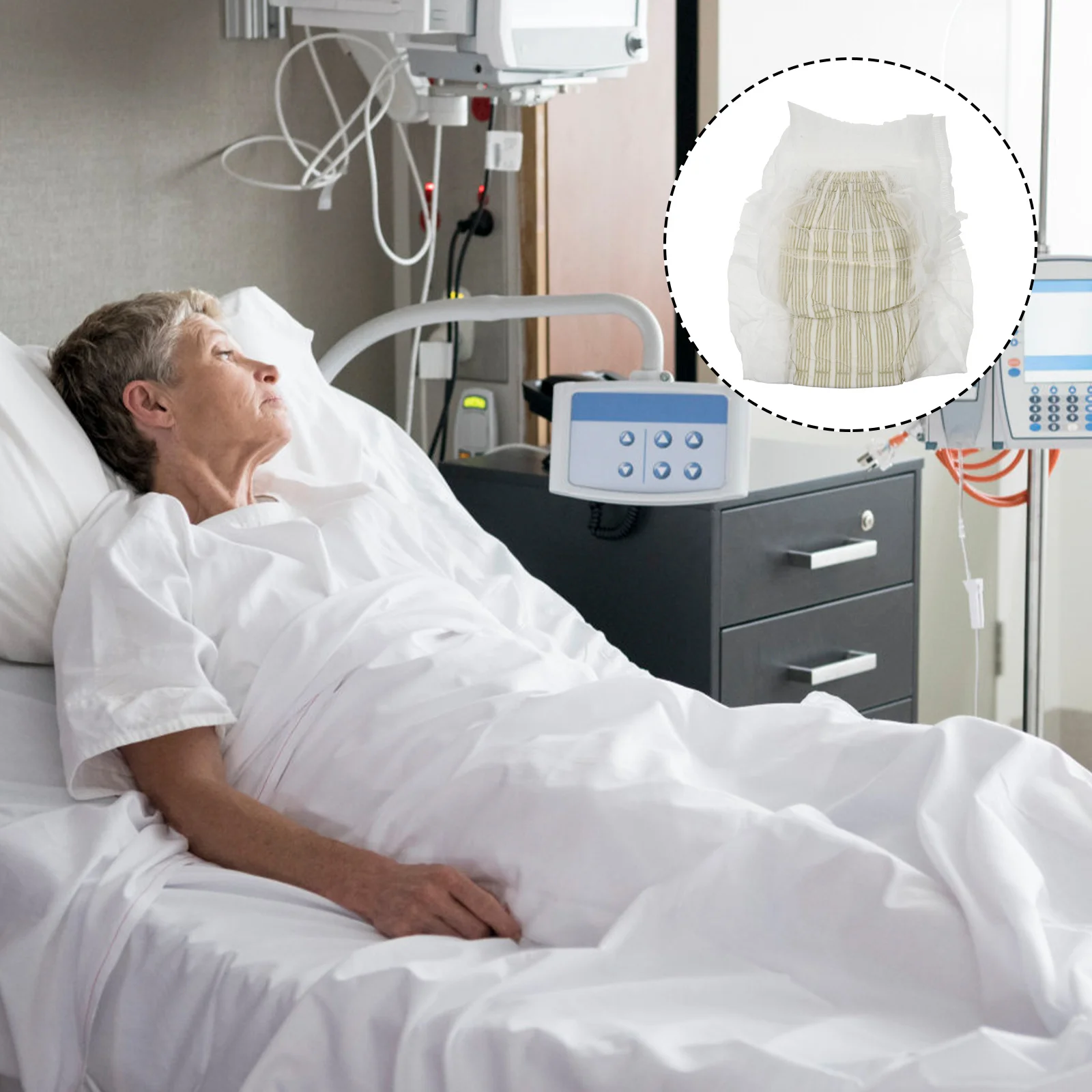 11pcs Adult Diapers Disposable Waterproof Breathable Adjustable For Men Women Elderly Overnight Use Multipurpose Nappies