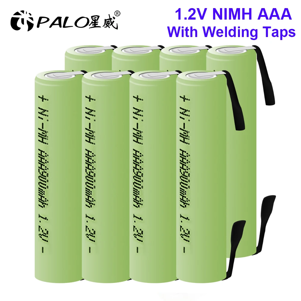 PALO 1.2V AAA NI-MH Battery Rechargeable Low Self Discharge Pre-Charge AAA Batteries With DIY Weld Sheets for Electric Shaver