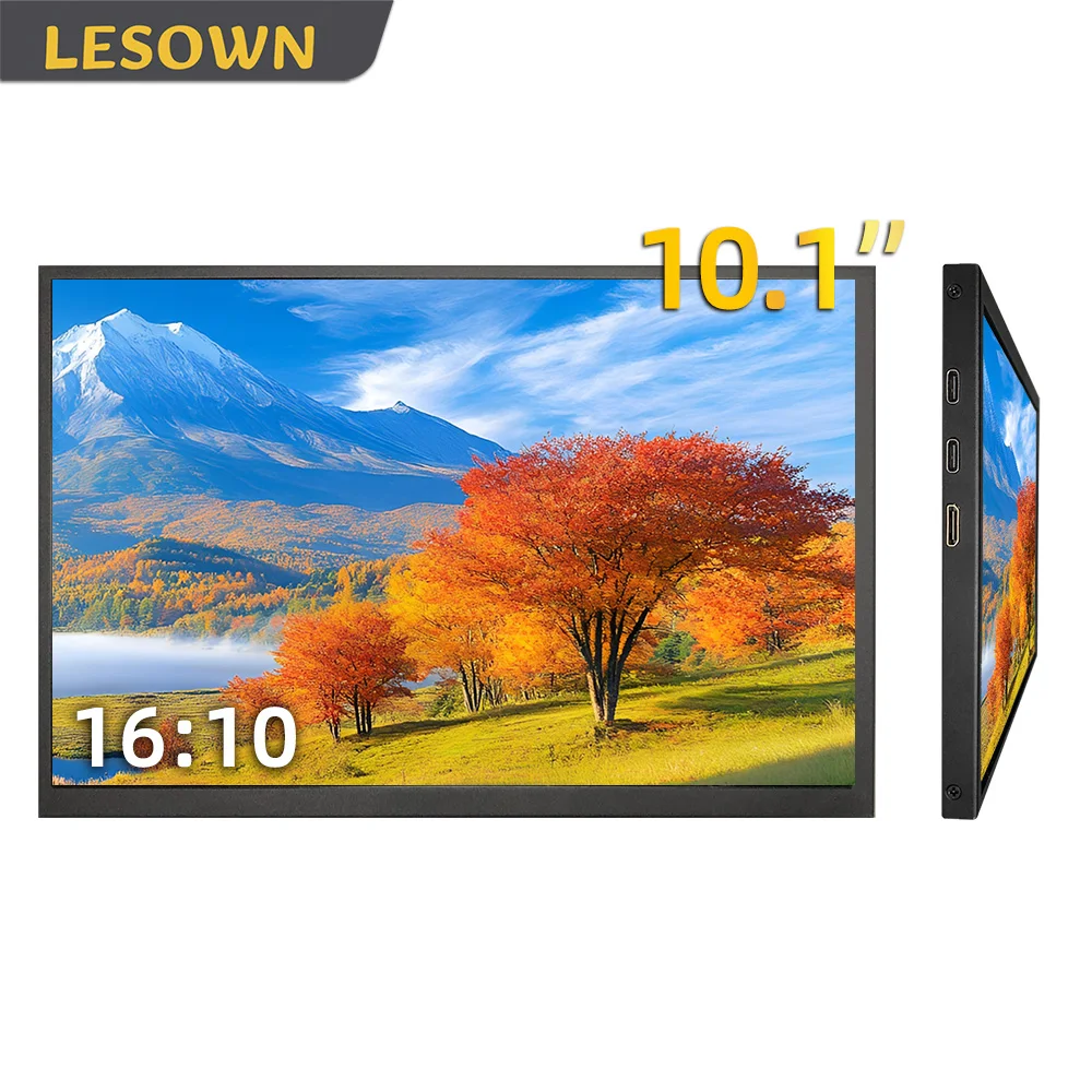 

Портативный монитор LESOWN 10,1 дюйма, IPS 1280x800, USB C, HDMI, дополнительный внешний экран для ноутбуков Windows и Mac OS