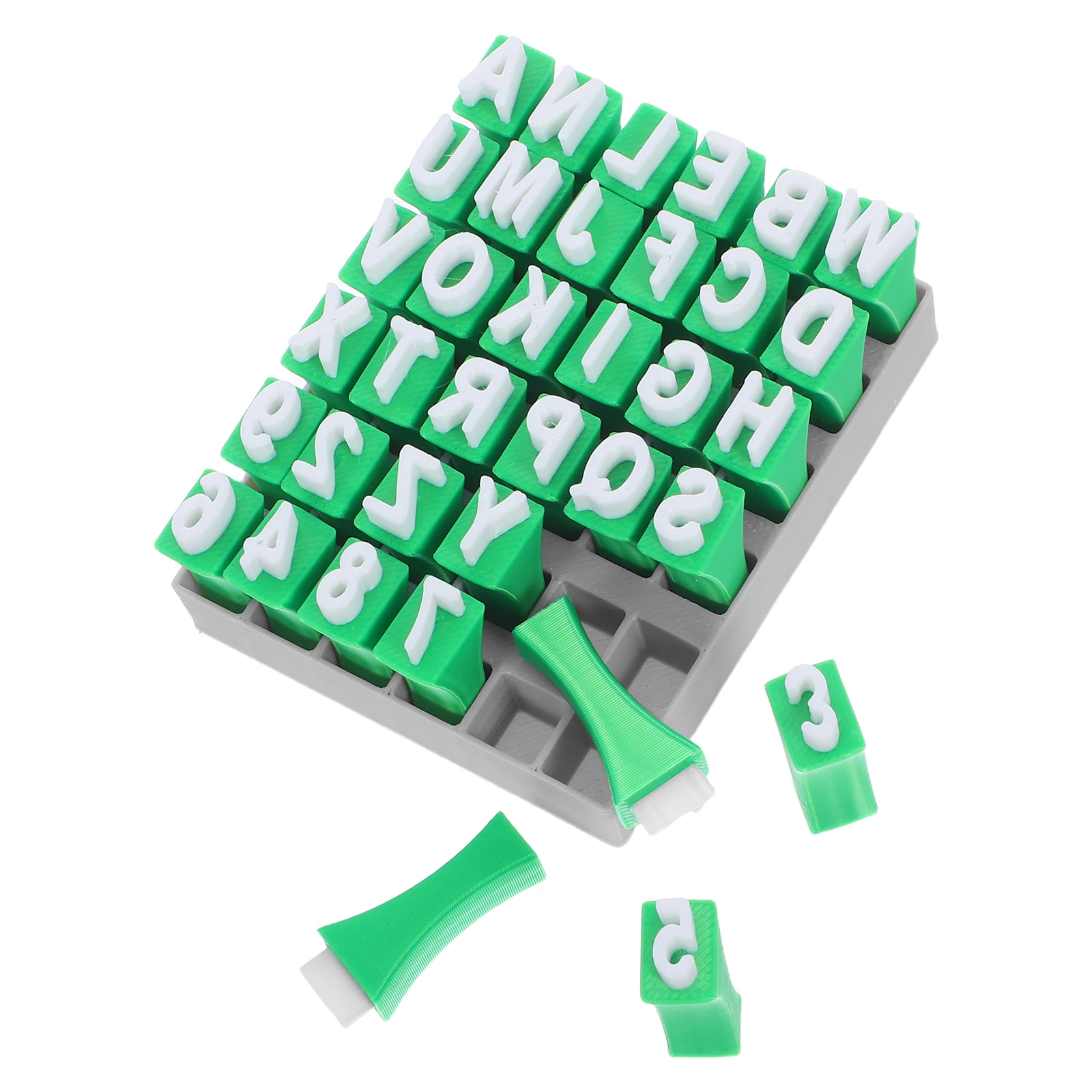 1Set Alfabet Klei Stempelset 26 Hoofdletters, Kleine Letters en Cijfer Stempels Aardewerk Stempelgereedschap voor DIY Knutselwerk Polymeerklei