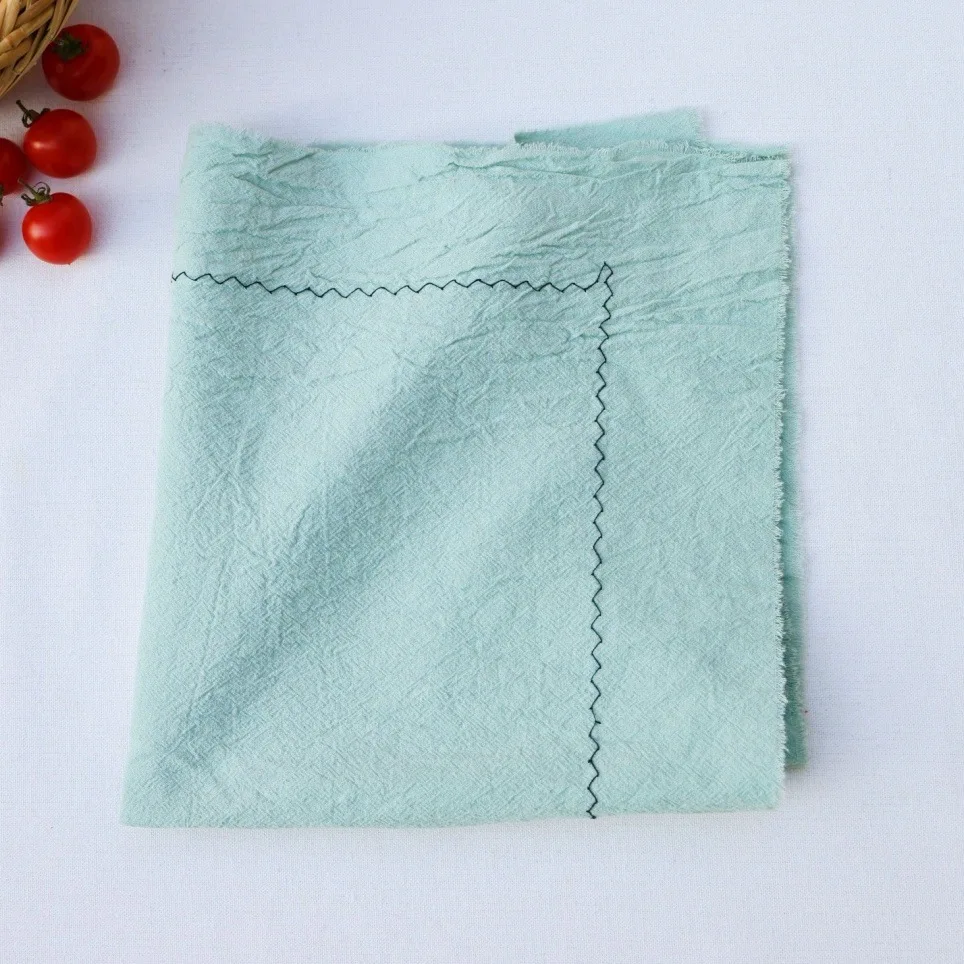 

6PCS 30x45cm 100% Cotton Cloth Napkins Embroidered Tea Towel Versatile Handmade Washable for Dinner Wedding and Parties Decor