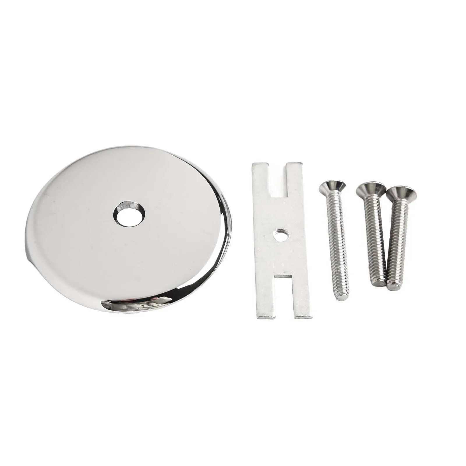 Bathtub Drain Overflow Solution Hair Blocker Drainage System Tub Face Plate Complete Installation Set Fits Standard Tubs