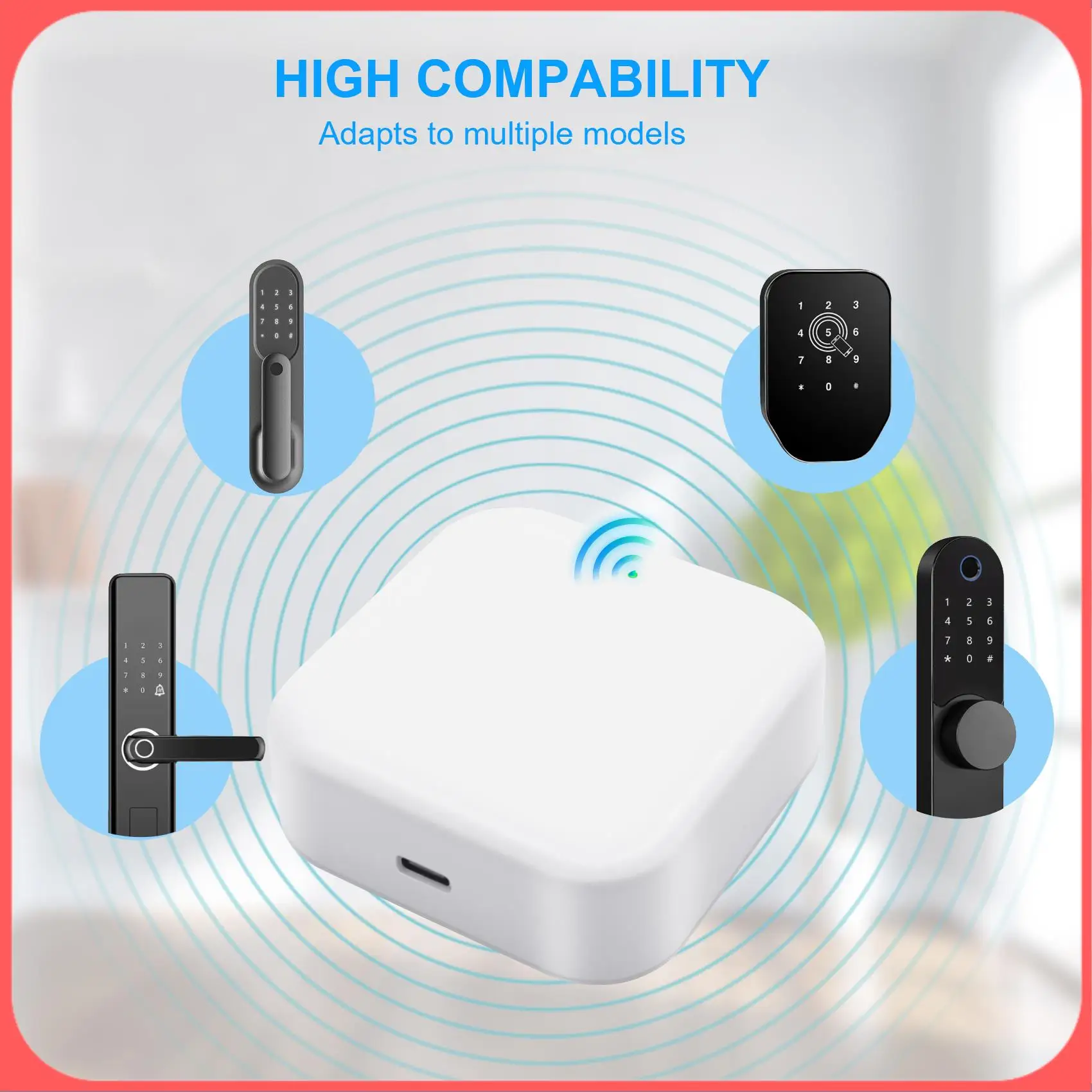 

Шлюз AA89-G2 для приложения TT Lock Bluetooth Smart Electronic Door Lock Wi-Fi адаптер