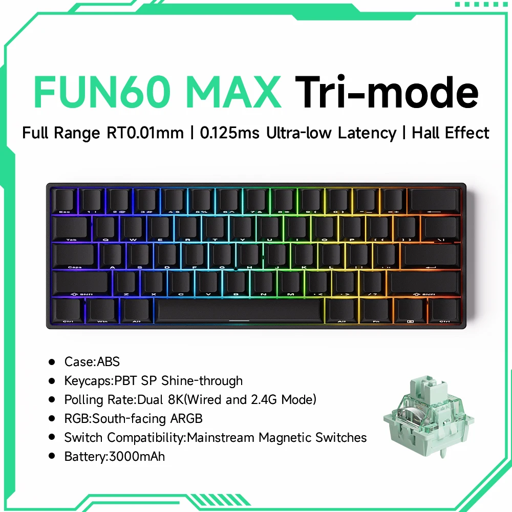 Akko MonsGeek FUN60 PRO&MAX HE Machanical Keyboard Magnetic Switch