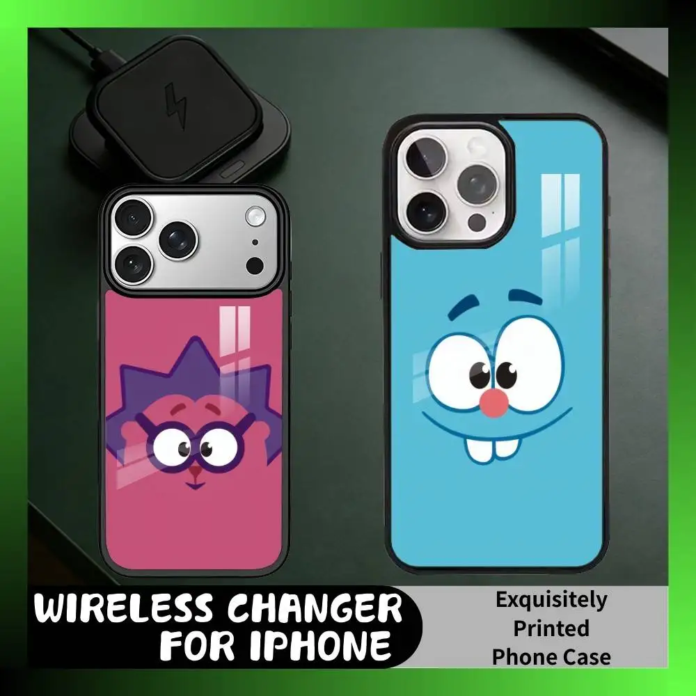 

Carton Russia S-Smeshariki Phone Case For iPhone17,16,15,14,13 Plus,Pro Max Magnetic For Magsafe Wireless Charging