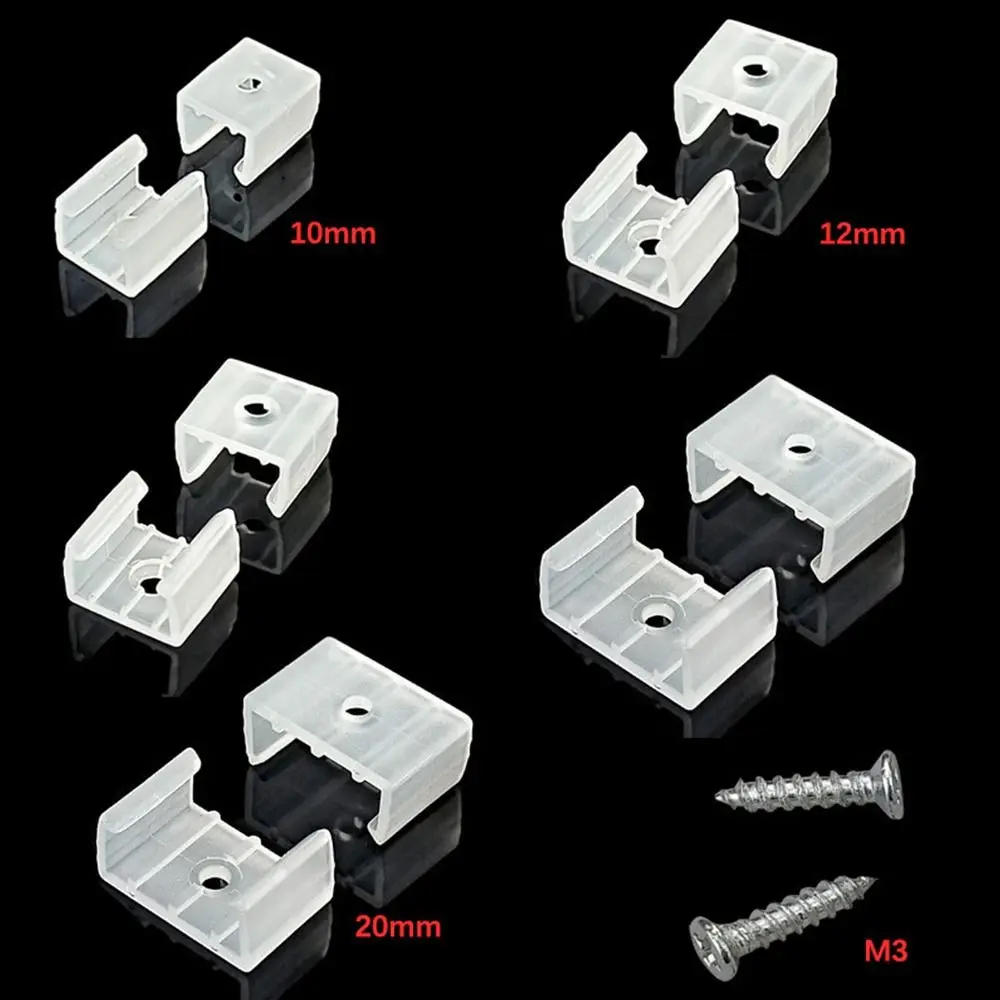 10PCS PP LED Strip Buckles Transparent Free Welding Light Strip Fixing Clip Waterproof Solderless Connector