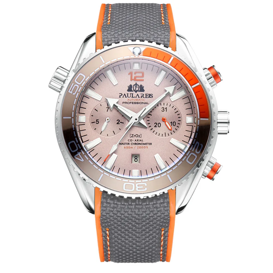 PAULAREIS P Luxus Männer Automatische Selbst Wind Mechanische Uhr für Männer Kautschukband Wasserdicht Leucht Datum Mode Herren Uhren 8