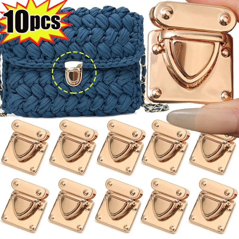 

Metal Locks Women Men Solid Color Leather Bags Clasp Daily Travelling Luggage Snap Buckle Fashion Clothing DIY Craft Accessories