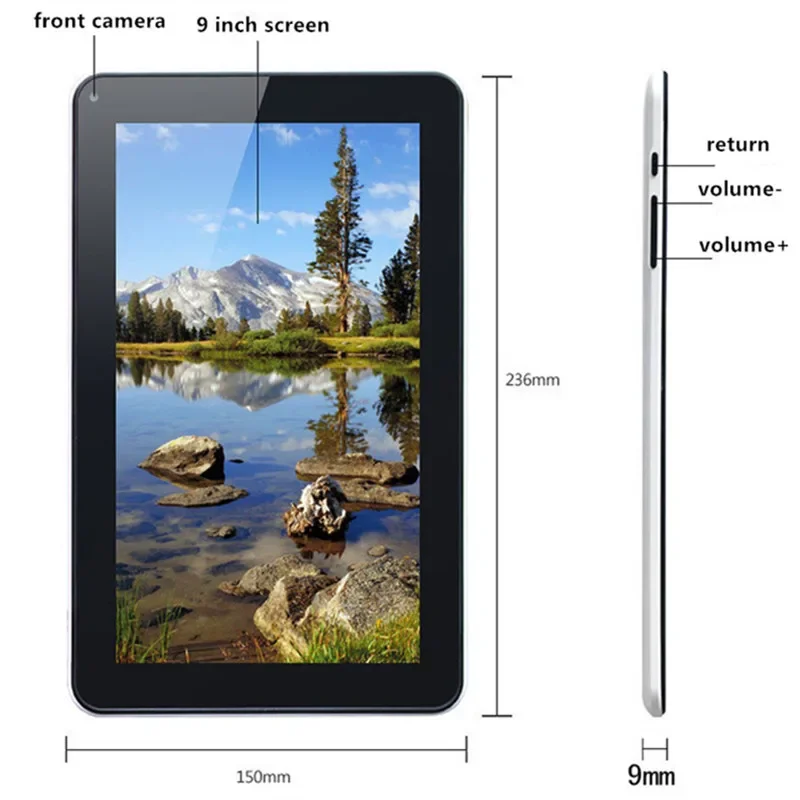 9 بوصة 8G MP4 MP3 بلوتوث HD لاعب اللوحي اللاسلكية فيديو صور تسجيل الكتاب الإلكتروني واي فاي ألعاب الإنترنت وحدة التحكم نظام أندرويد 4.4