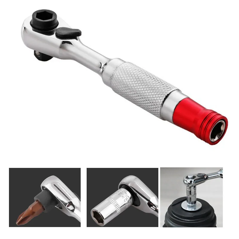 1pc 1/4 Inch Socket Ratchet Wrench Screwdriver Bit Holder MultiTool Labor-saving Wrench Repair Manual Tool