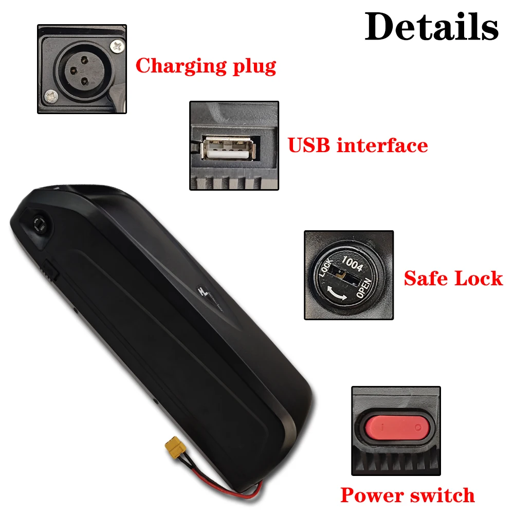 NEW Original 48V 10AH/15Ah/20Ah Fo Hailong Battery 40AH BMS for 350W 500W 750W 1000W Motor Free Shipping and Free Gift Charger
