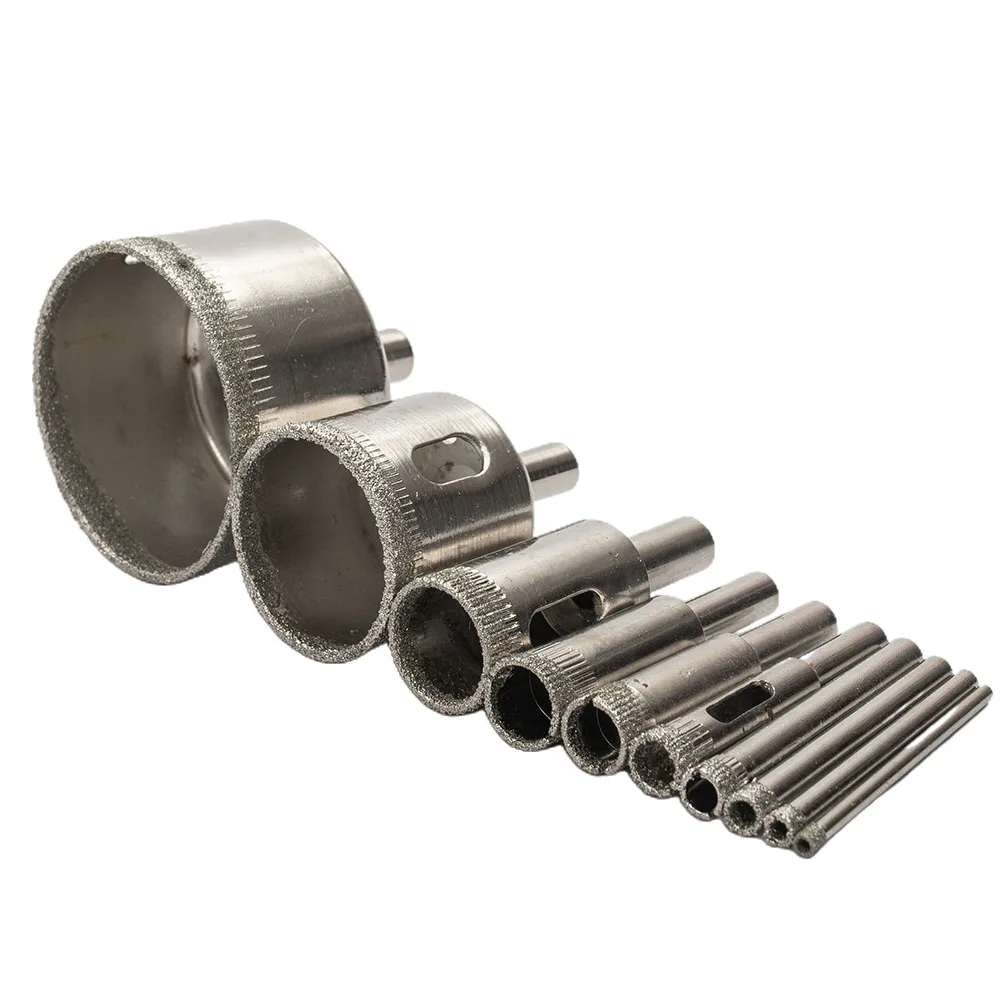 10pcs 3-50mm diamante vetro marmo trapano foro foro apri sega piastrelle di marmo in ceramica apertura strumento per la lavorazione del legno Set di punte per trapano in vetro