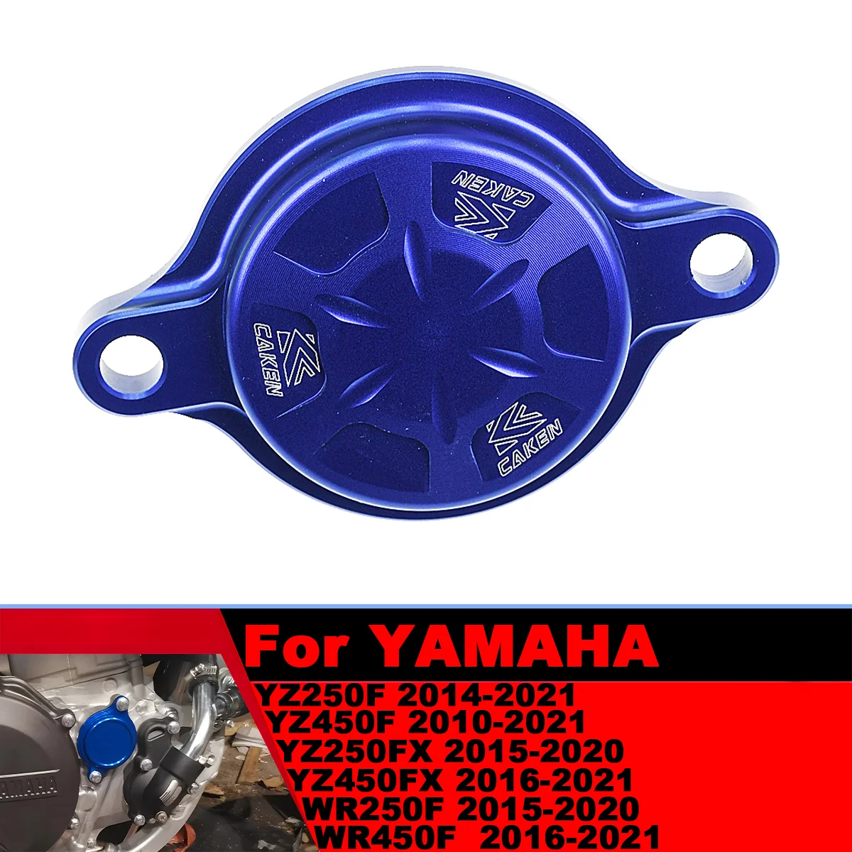 

Motorcycle CNC Oil Filter Cover Cap For YAMAHA YZ250F 450F 250FX 450FX WR250F WR450F 2010-2021 Endurance race dirt bike generic