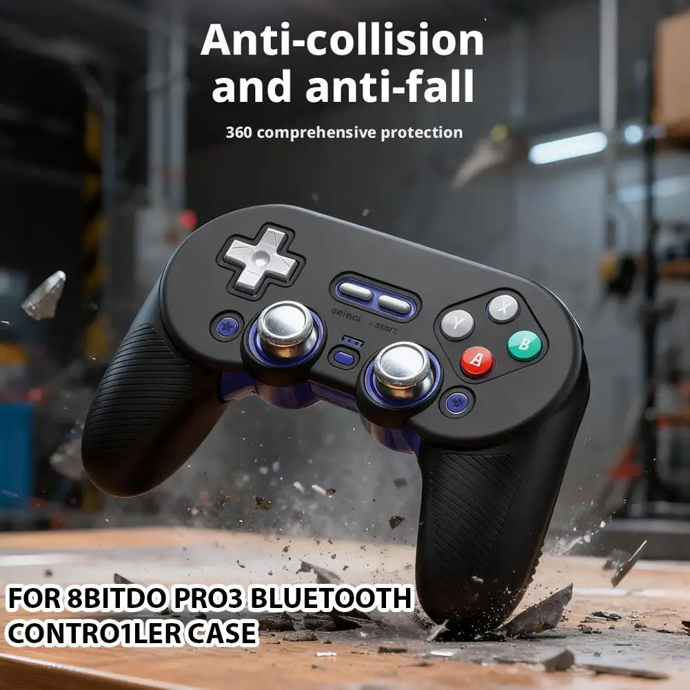 حافظة واقية لوحدة تحكم بلوتوث 8BitDo Pro 3، غطاء كامل للوحة الألعاب اللاسلكية، غطاء مقاوم للصدمات ومضاد للخدش