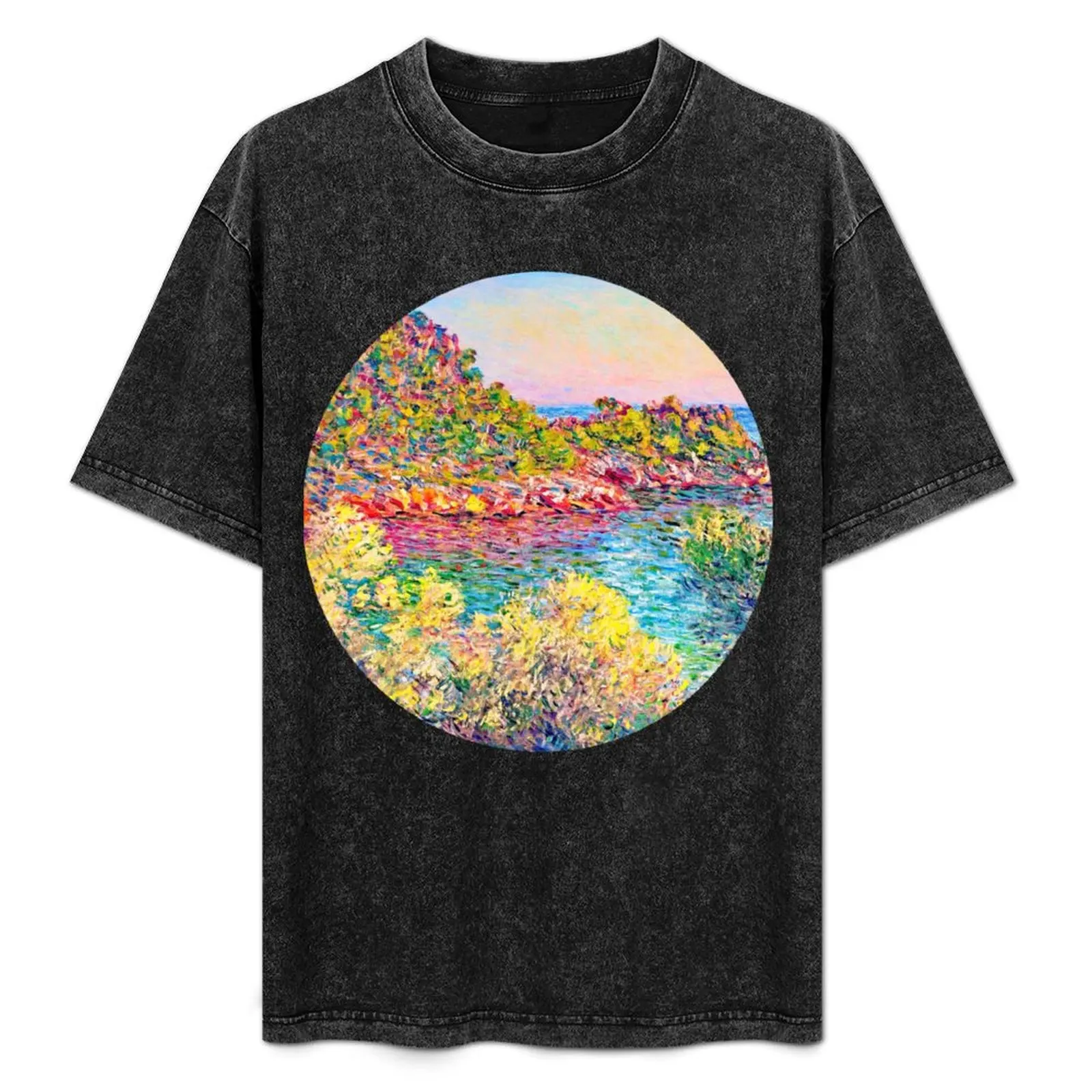 Camiseta Montecarlo de Monet con estampado de arte lineal simple