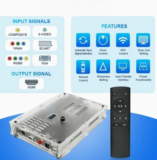 Suitable for  GBSC Video Converter RGBS Signal Composite  For Retro Game Console
