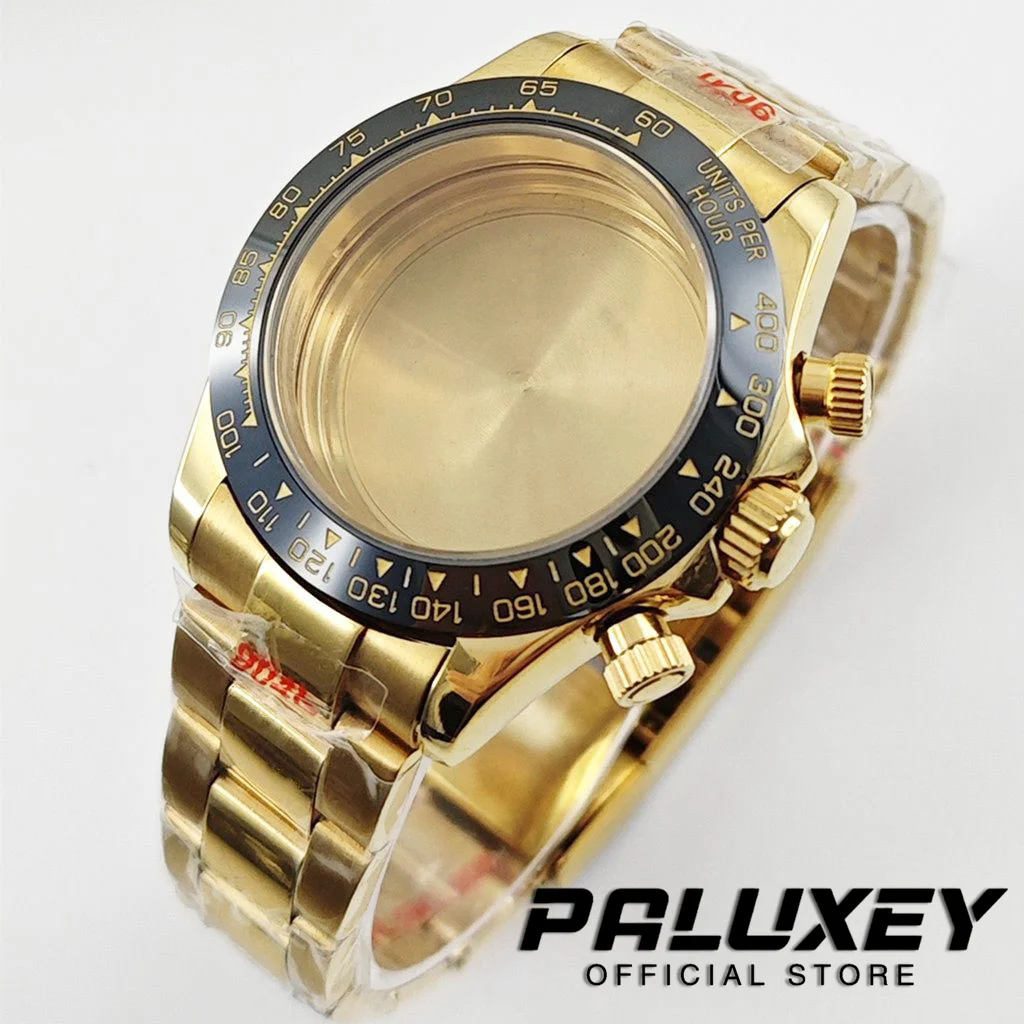 VK63 40mm Watch Case Watch Accessories Stainless Steel Sapphire