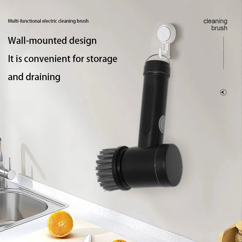 فرشاة تنظيف كهربائية لاسلكية 6 في 1 من Xiaomi، فرشاة تنظيف محمولة للمطبخ والمنزل متعددة الوظائف، رأس بديل للمرحاض #4