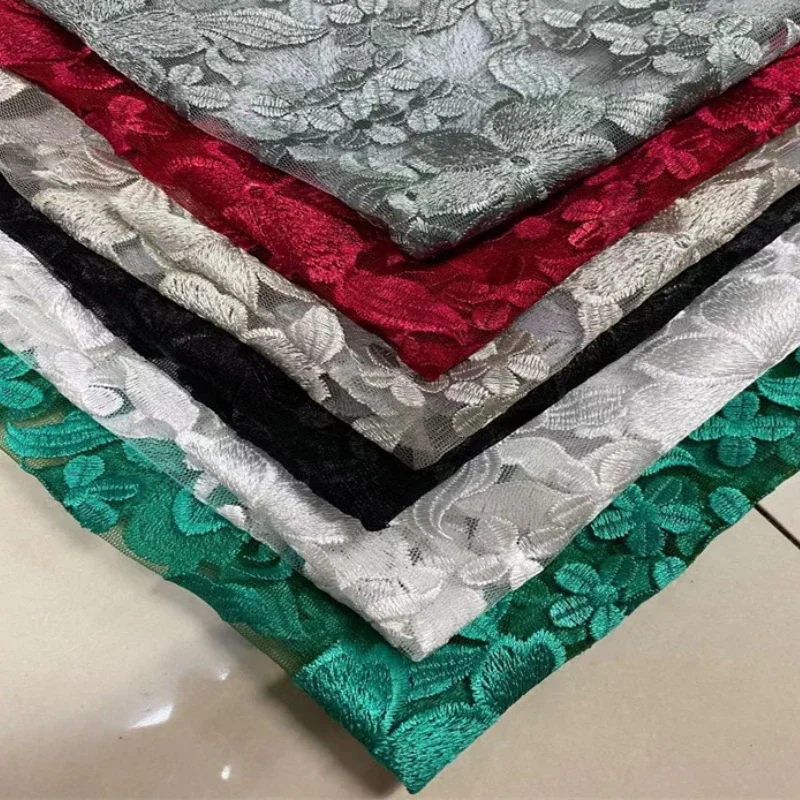 

Вышитая сетчатая ткань, эластичное кружевное свадебное платье, Cheongsam, одежда для шитья, одежда на метр, материал для шитья своими руками