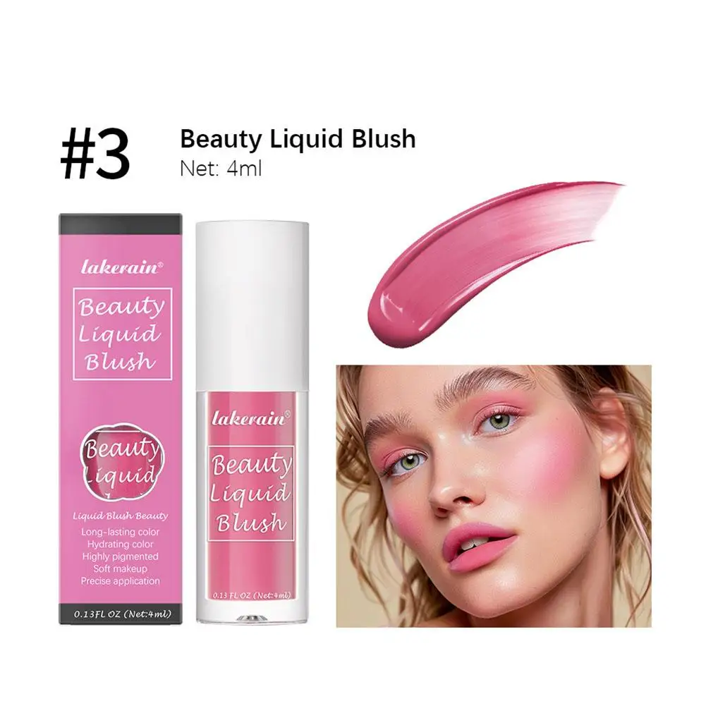 4ml Liquid Blush Make-up Liquid Illuminator Gesicht Text marker lang anhaltende natürliche Haut Tönung Gesicht Rouge Zauberstab für Wange h9q9