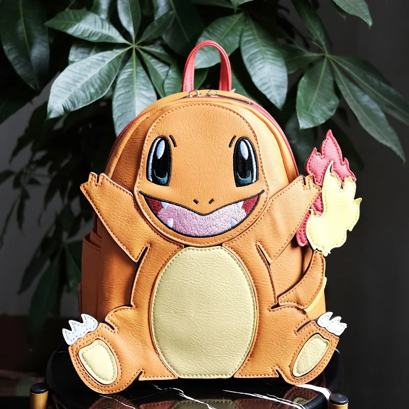 loungefly-animation-around-pokemon-elf-charmander-small-bag-children's-schoolbag-leisure-backpack-children's-schoolbag-gift